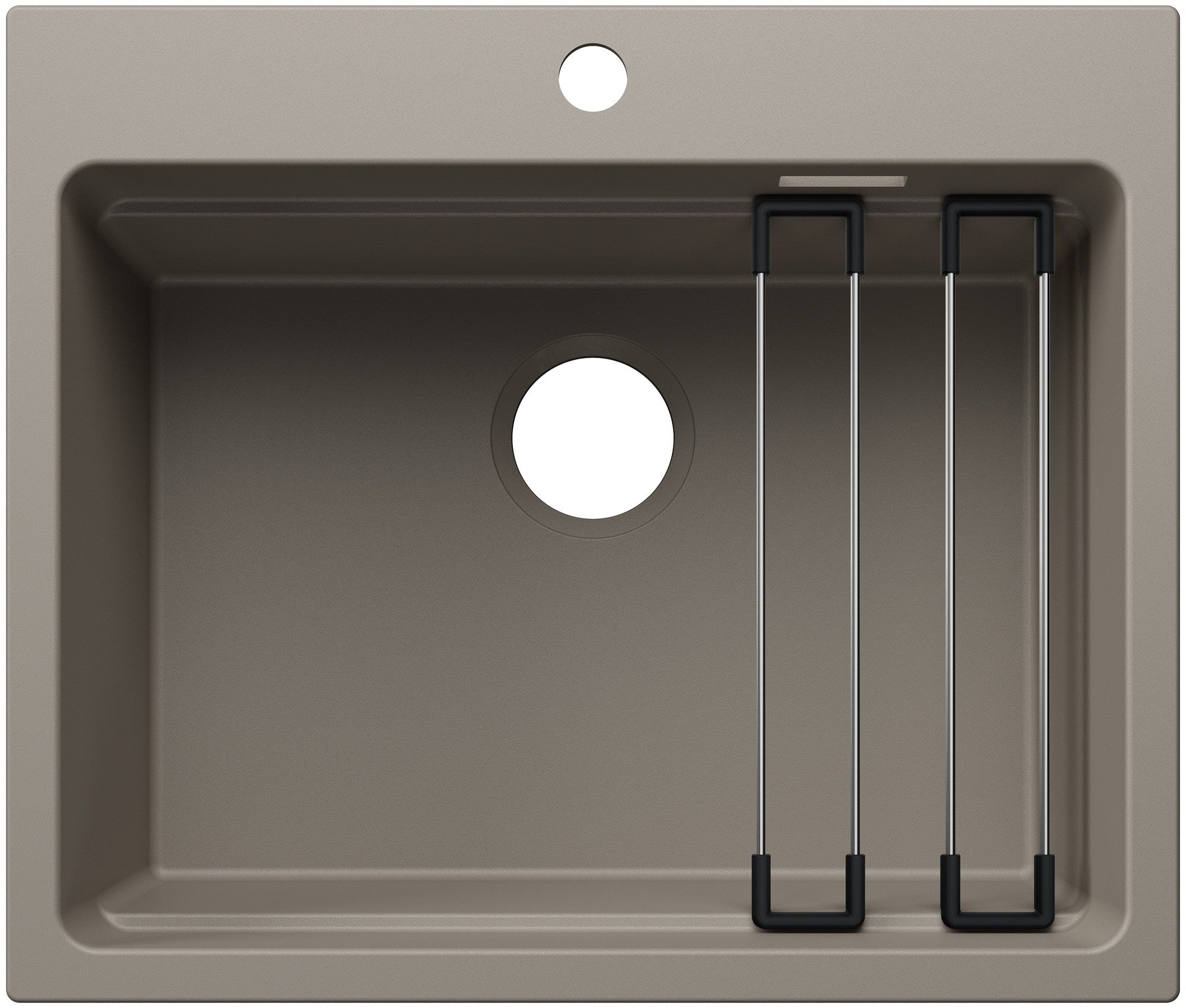 Chiuveta bucatarie Etagon 6, 527753, granit trufe, pe blat, 600 x 510 mm, Blanco